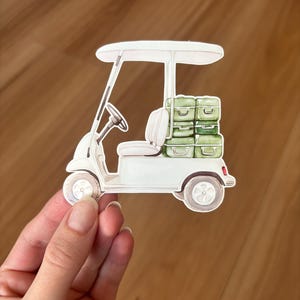 パステルカラーのゴルフカートステッカー | 美しいジャンクジャーナルステッカー | Pinterestジャーナルステッカー | ガーリーなジャーナルステッカー | ガーリーなゴルフステッカー