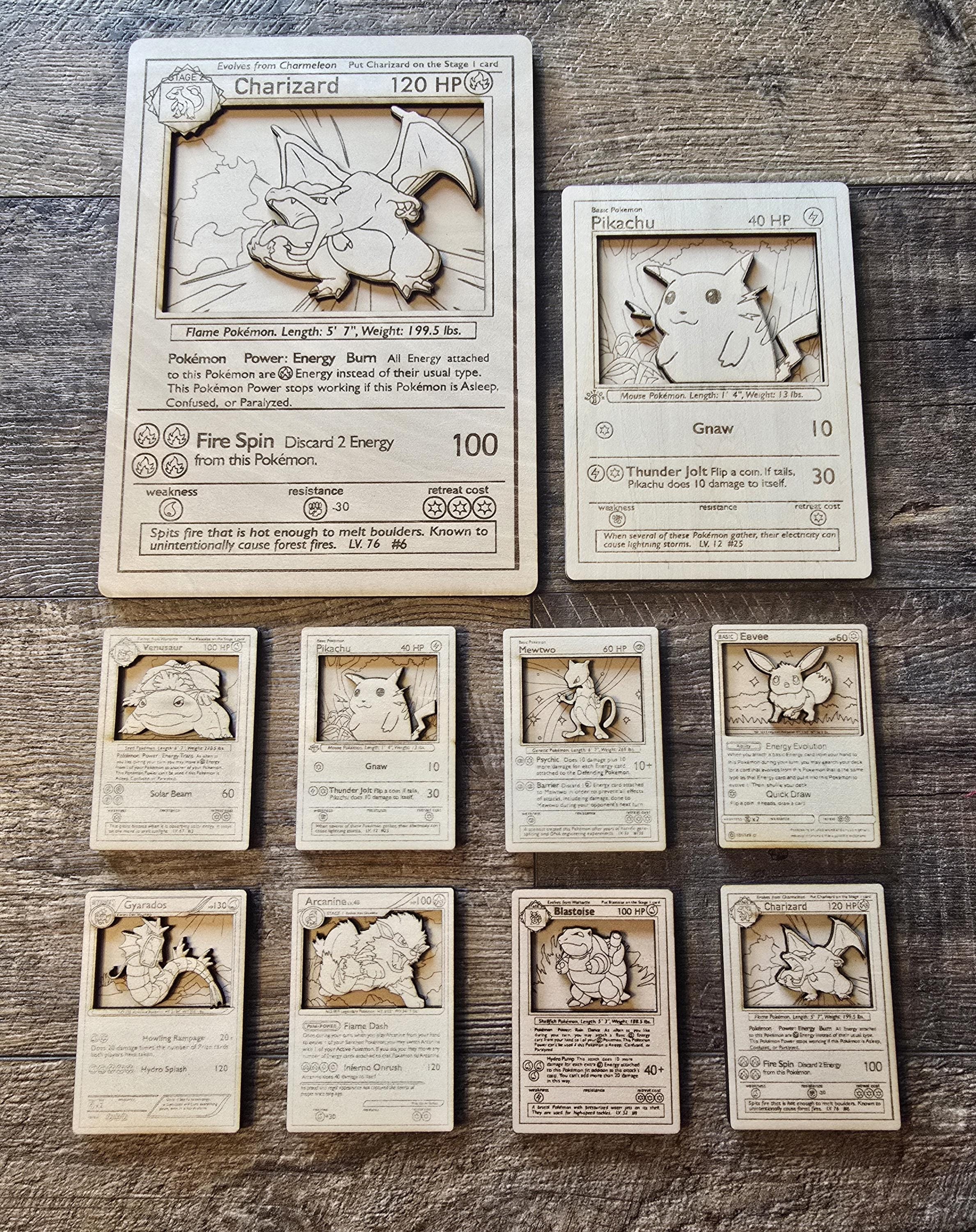 Pokemons Cards Wood - Etsy