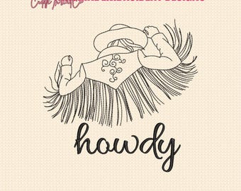Wzór haftu „Howdy Cowboy”, plik do haftu „Rustykalny kraj”, wzór tamborka 4x4, plik DST PES do maszyny hafciarskiej