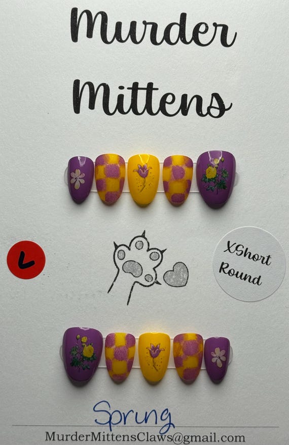 Spring; press-on nails