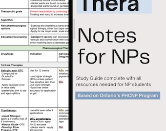 Therapeutics for Primary Health Care NP Notes (Thera 1, Thera 2)