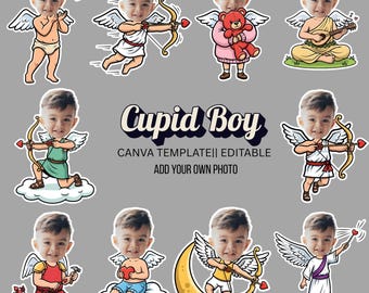 Cupid Boy Valentine Days | Add Your Own Face | Cupid Custom Photo | DIY Valentine's Kid