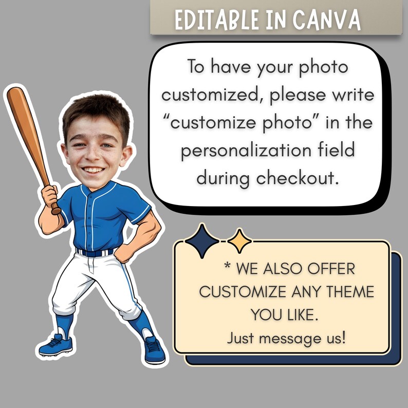 Baseball PNG – Add Your Own Face | DIY Birthday Party Craft & Photo ...