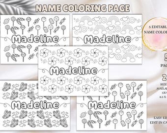 Custom Name Coloring Pages: Kids Personalized Activity (PDF)