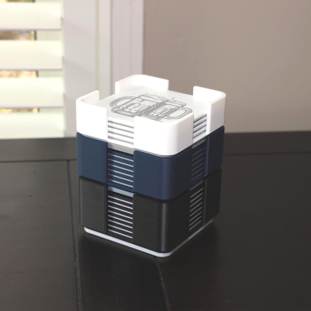 Stacking Coasters Deluxe Stacking Drink Coasters - Elegant 3D Printed Home Decor - Etsy