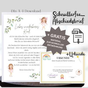 Hada del chupete | Carta del hada del chupete | Dejar el chupete Certificado, sistema de recompensas | Consejos | Descargar PDF para niños pequeños | Regalo para mamá