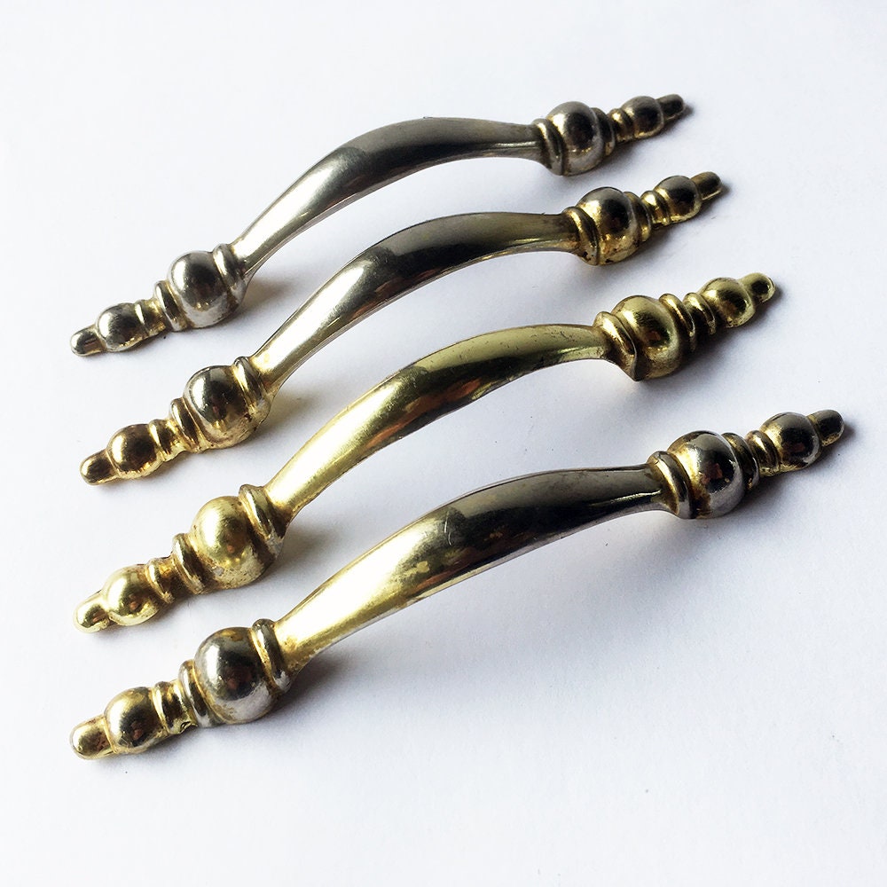 Reconditioned Set Of Four Vintage Metallic Pink Handles, Four