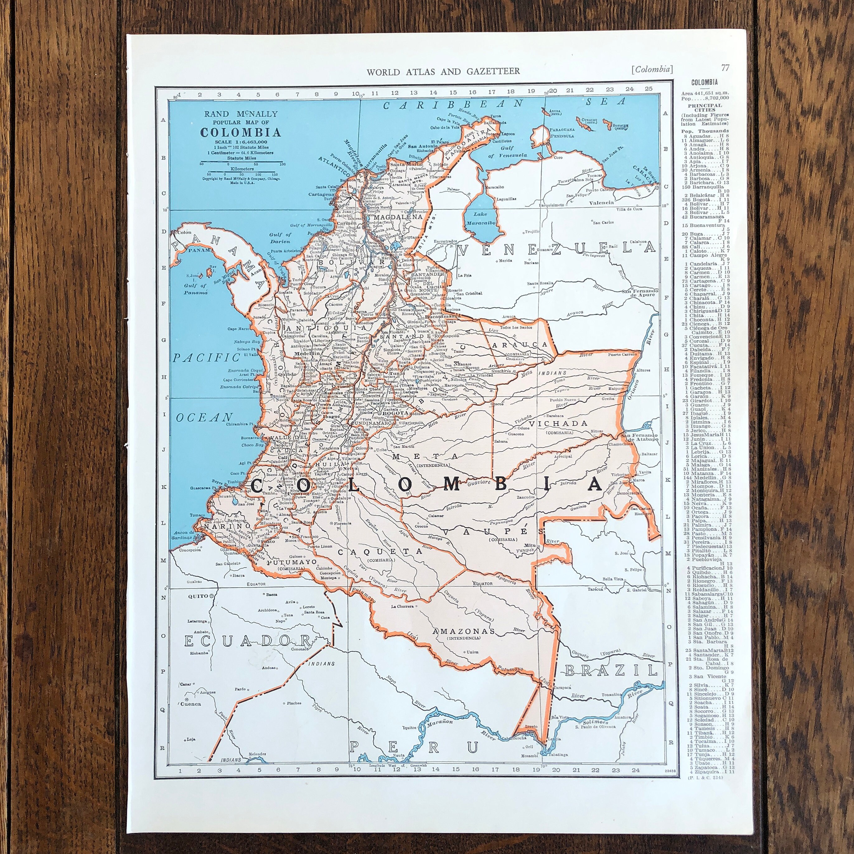 1943年ヴィンテージ世界地図帳：詳細な国々、経年変化した緑青 - Etsy 日本