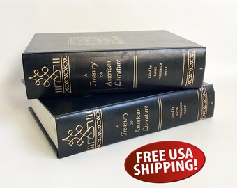 Vintage American Literature Treasury, Two-Volume Book Set, 1955