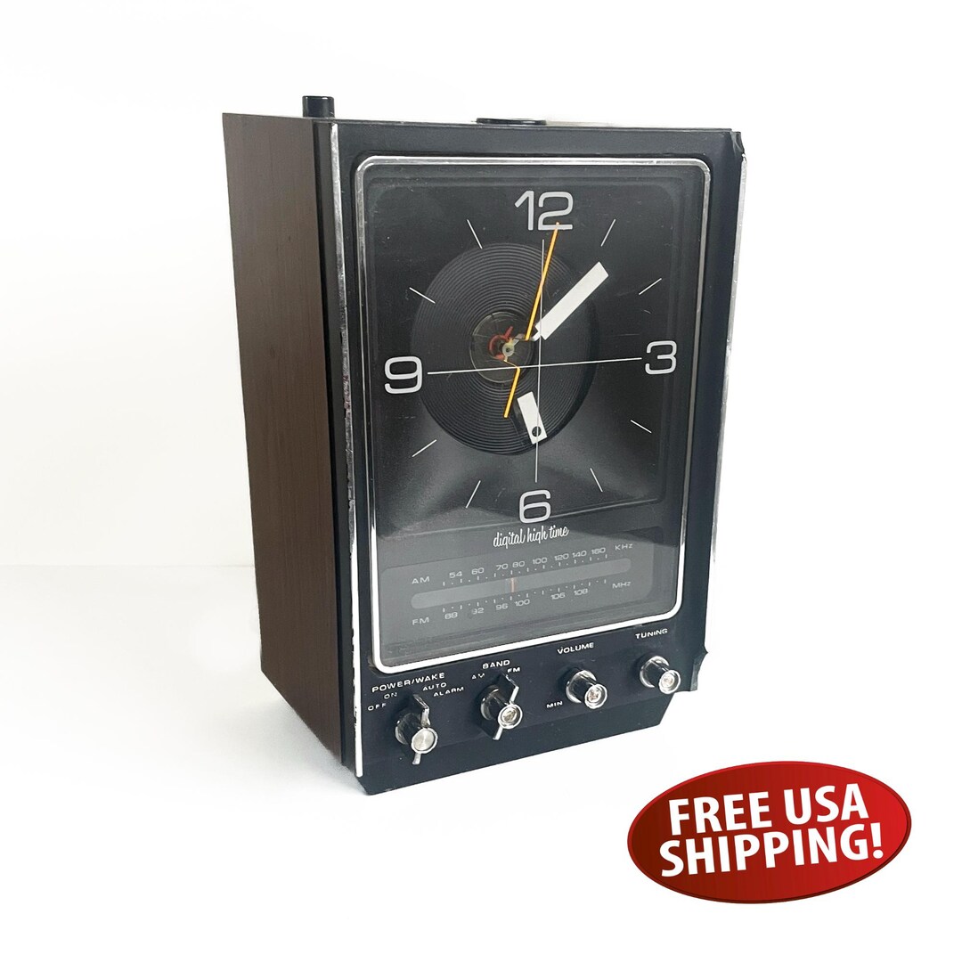 Midcentury Stancraft Analog AM FM Clock Radio - Model 7651 With Faux ...