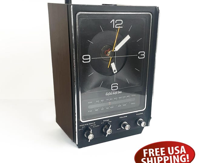 Midcentury Stancraft Analog AM FM Clock Radio - Model 7651 With Faux ...