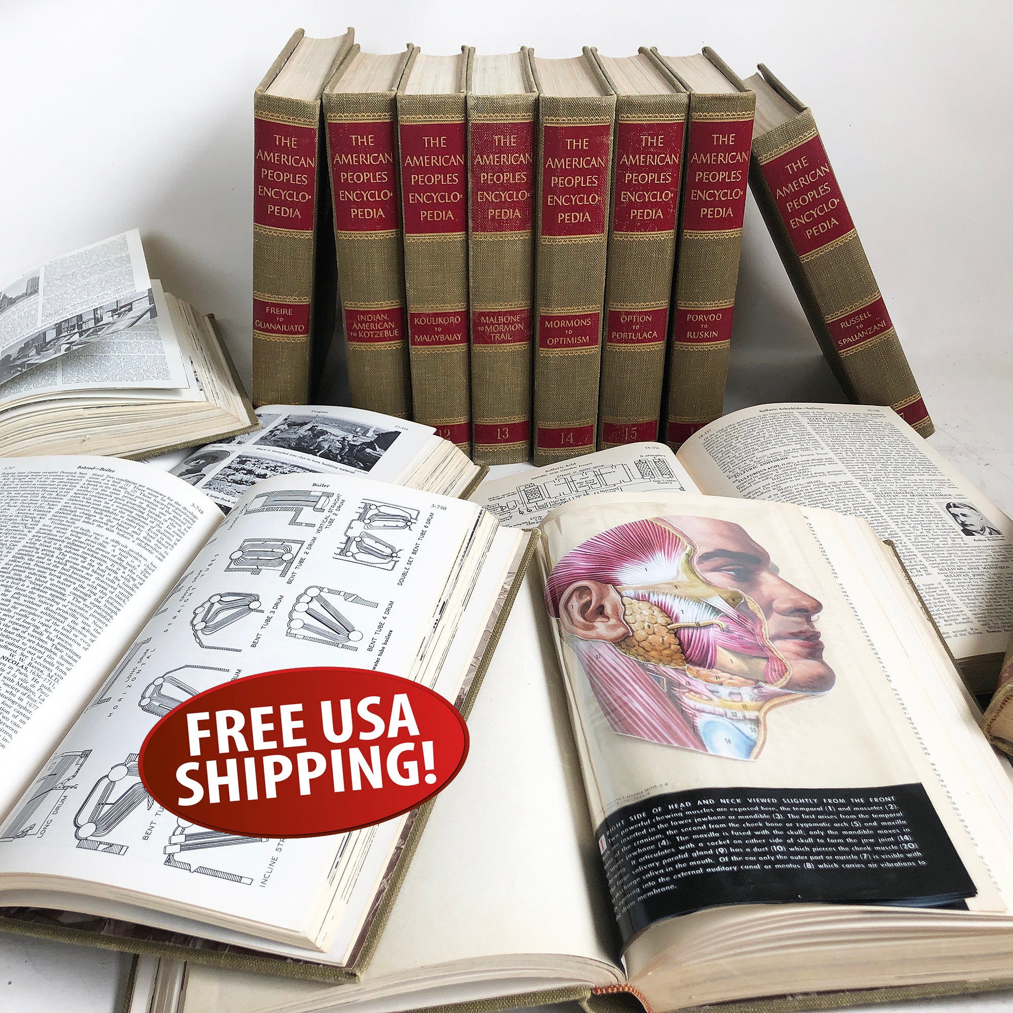 洋書 ① THE AMERICAN PEOPLES ENCYCLOPEDIA The American Peoples Encyclopedia [Complete Set]: Lawrence