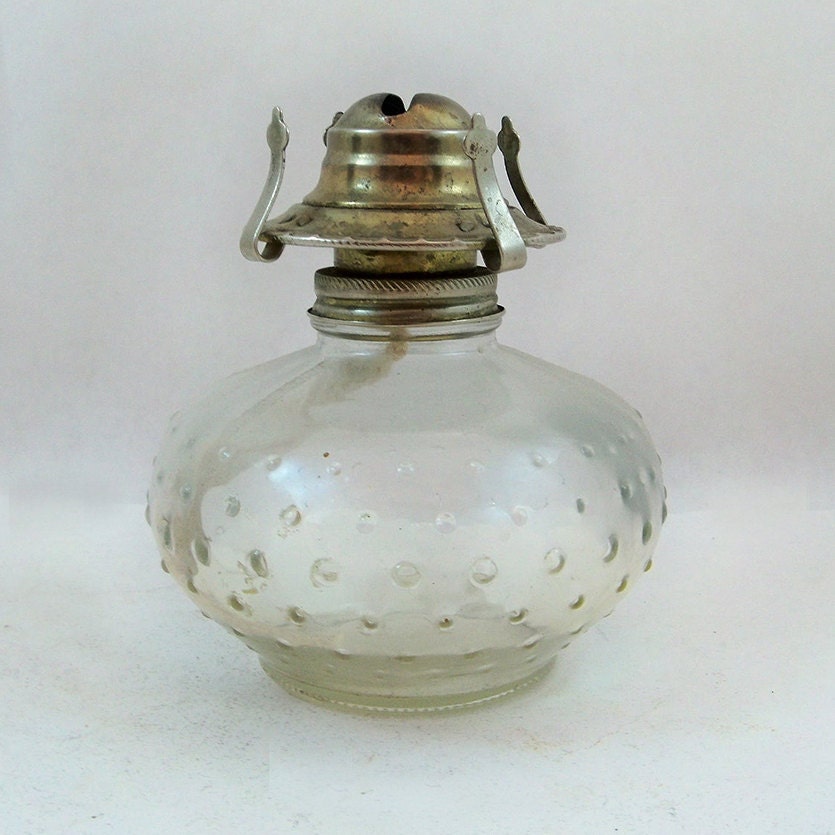 Vintage Lamplight Farms Hobnail Glass Oil Lamp Lantern