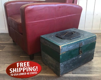 Old, Rustic, Distressed Hand-made Wooden Toolbox, Primitive Utility Box, Storage Box - Ready for Up-cycle