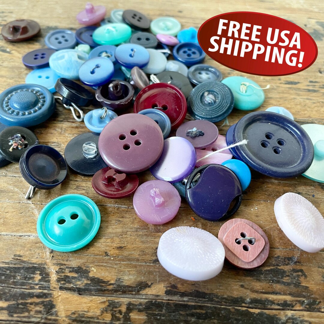 Vintage Button Bundle, Hundreds of Presorted by Color, Sewing Craft ...