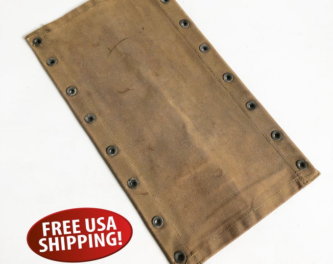 World War II Era U.S. Military Pack Board Canvas Panel, Army Pack Board