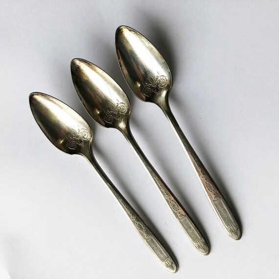 Oneida Community Silverplate 1921 GROSVENOR Pattern Set Of 6 TEASPOONS