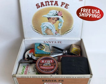 Vintage 1960s Trinket Box – Santa Fe Cigar Box, Baby Boomer Gift