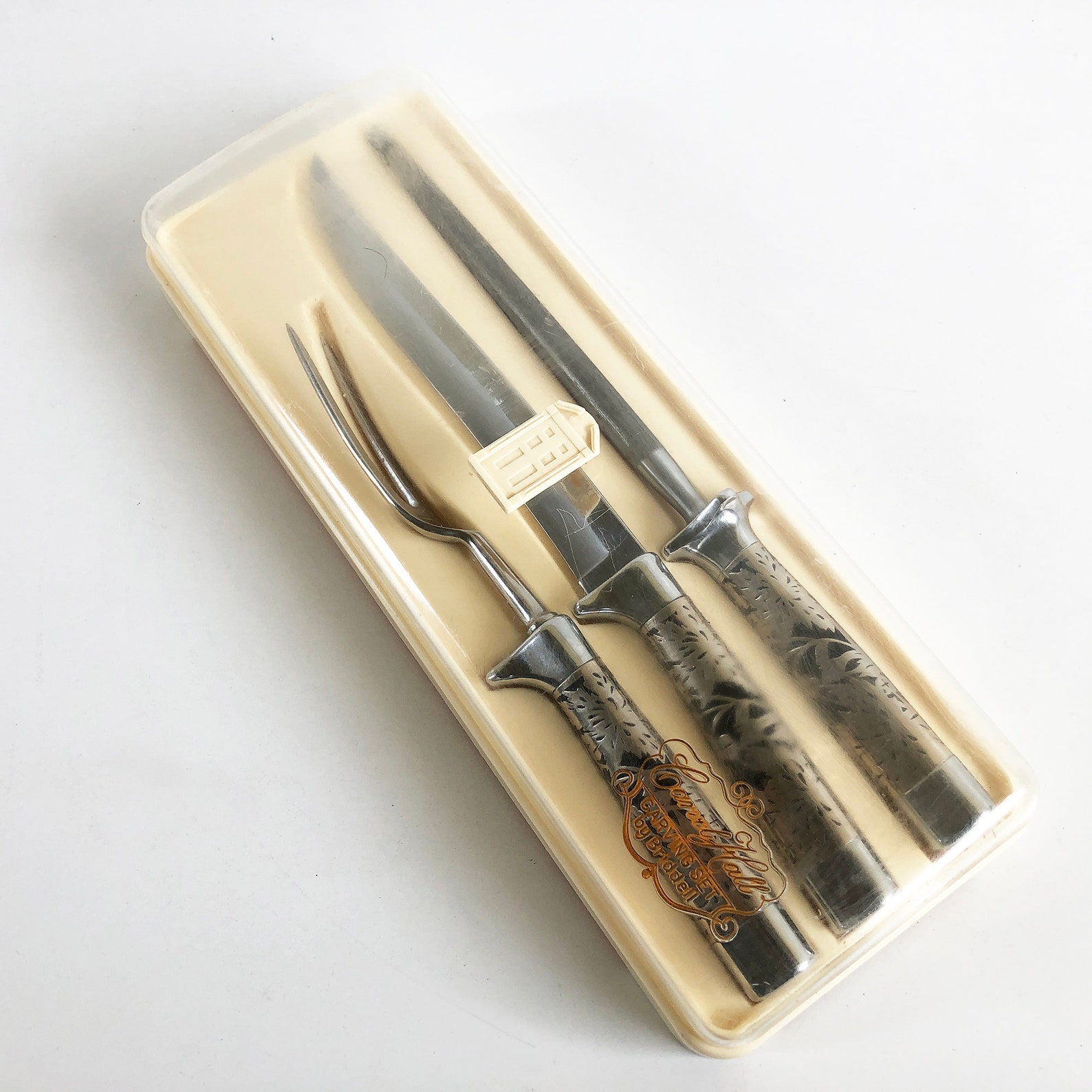 Mid Century Carvel Hall Carving Set by Briddell With Knife Etsy