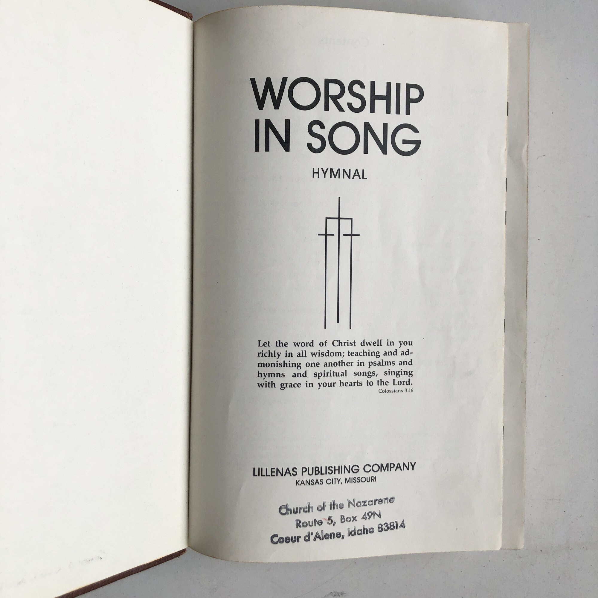 Vintage Worship in Song Hymnal - 1972 Church Hymnal, Church
