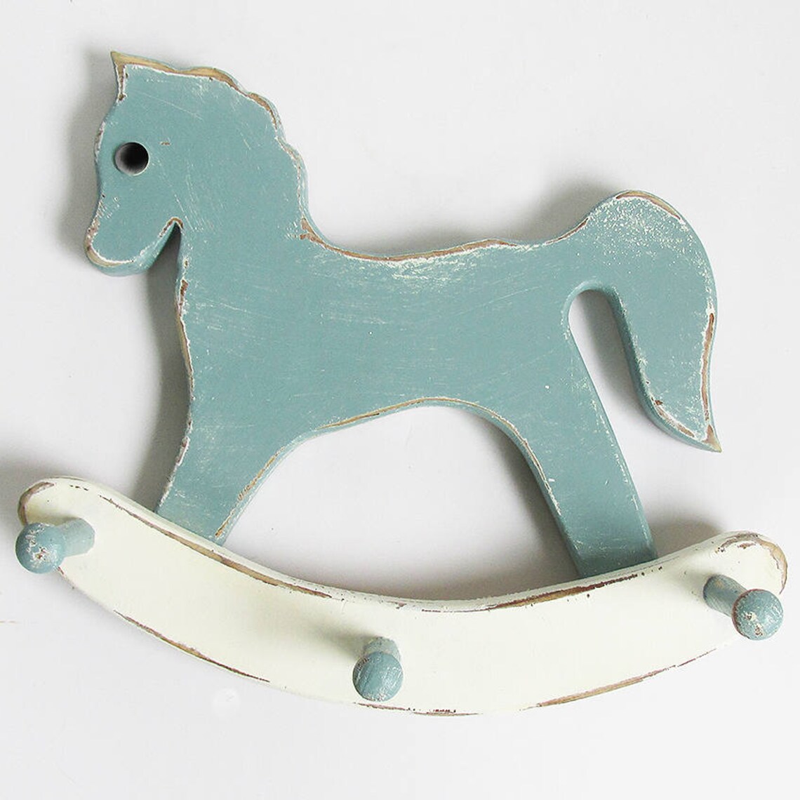 Wooden Rocking Horse Coat Rack Baby Room Hanging Rack Etsy