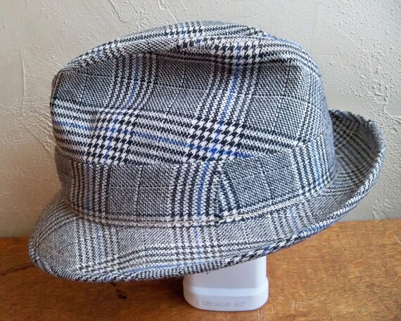 Vintage Fedora in Black, White and Blue "Sporty Y… - image 4