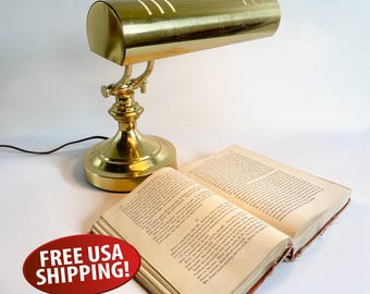 Vintage Classic Banker's Lamp, Piano Lamp, Desk Lighting, Library Light