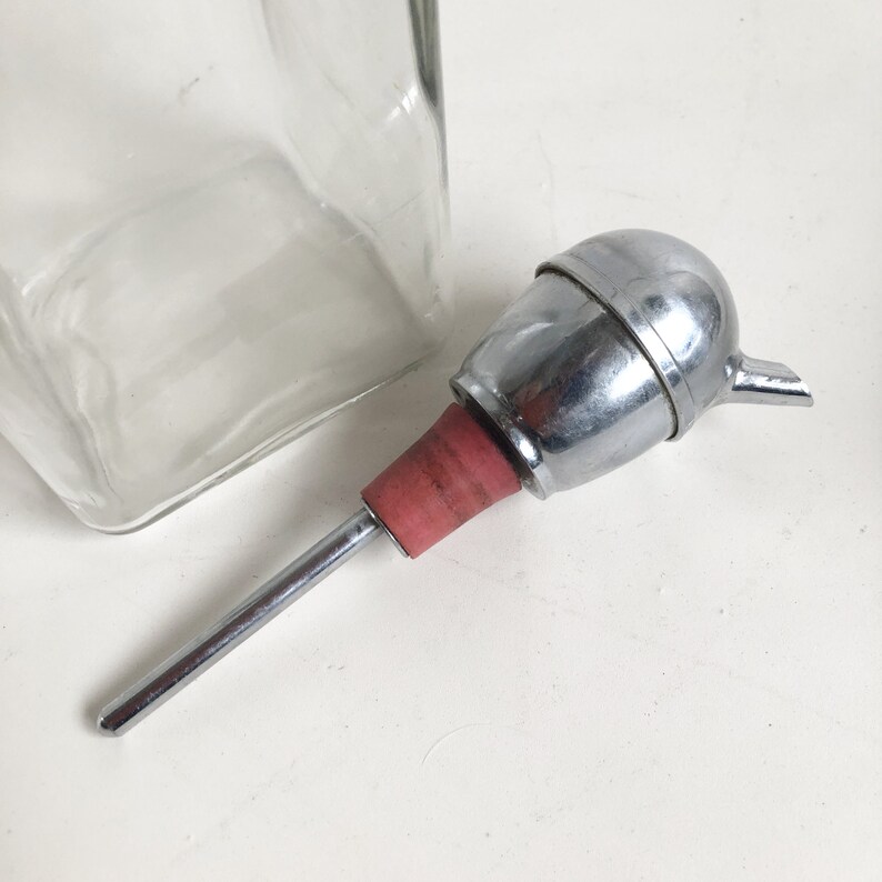 Mid-Century Liquor Decanter, Liquor Pourer, Bar Bottle with Shot Spout, Whiskey Decanter, Liquor Storage Bottle, Cocktails, Liquor Dispenser image 9