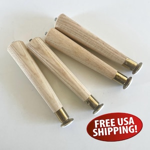 Set of Four Mid Century Modern 7.5&quot; Stiletto Furniture Legs, Unused New-Old-Stock,  Danish Modern, Eames Era Tapered Legs, Ottoman Legs