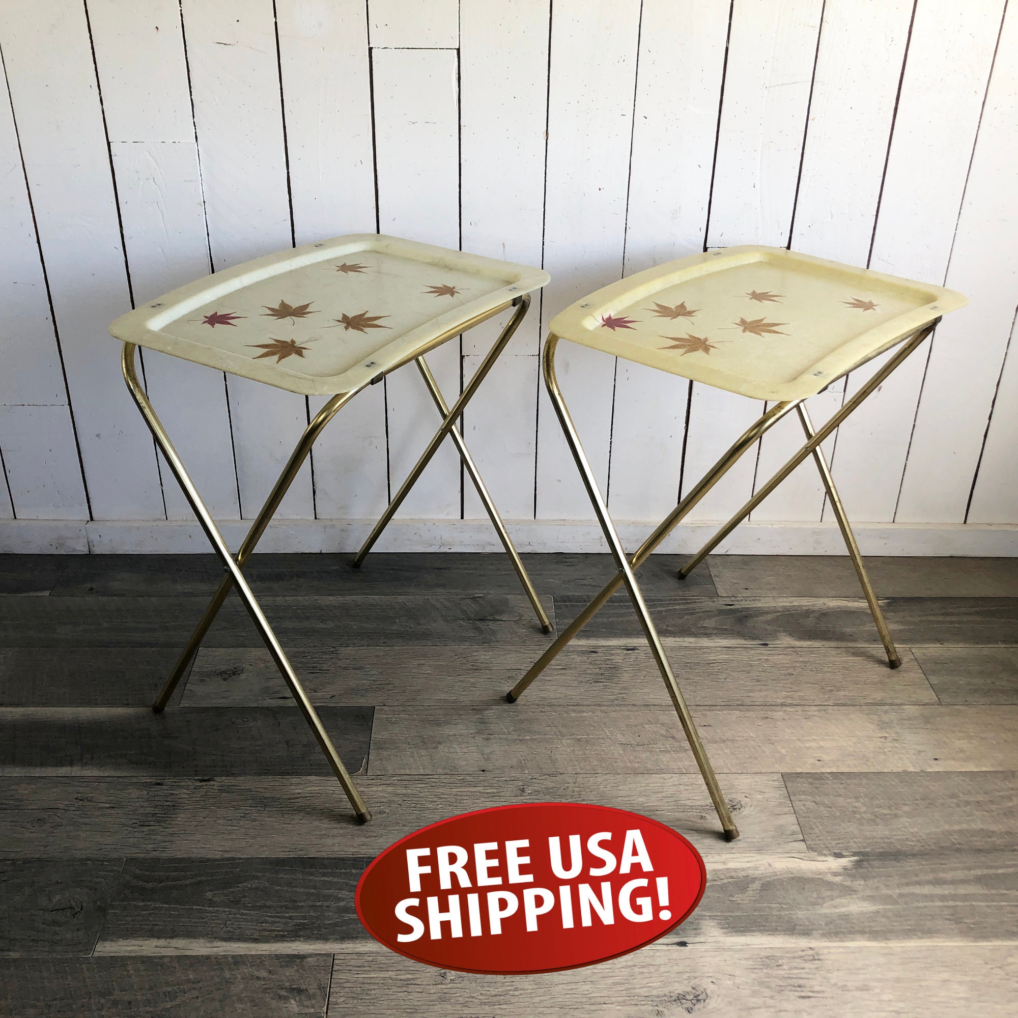 Folding Tables Vintage Fiberglass Tv Trays Vintage Folding TV Tray