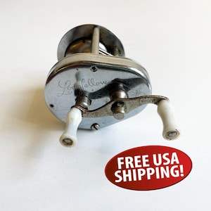 Vintage Longfellow Model CR2011 Bait Casting Reel, Fishing Reel Collector, 1950s Fishing Gear, Michigan Made Fishing Reel, Old Fishing Reel