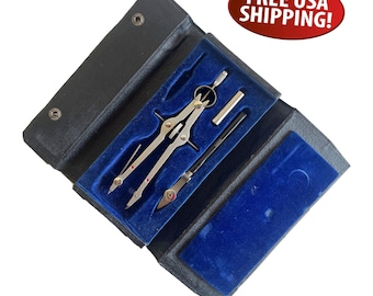 Vintage VEMCO - Fredrick Post Drafting Tool Set: USA Made Engineering Instruments (Case Included)