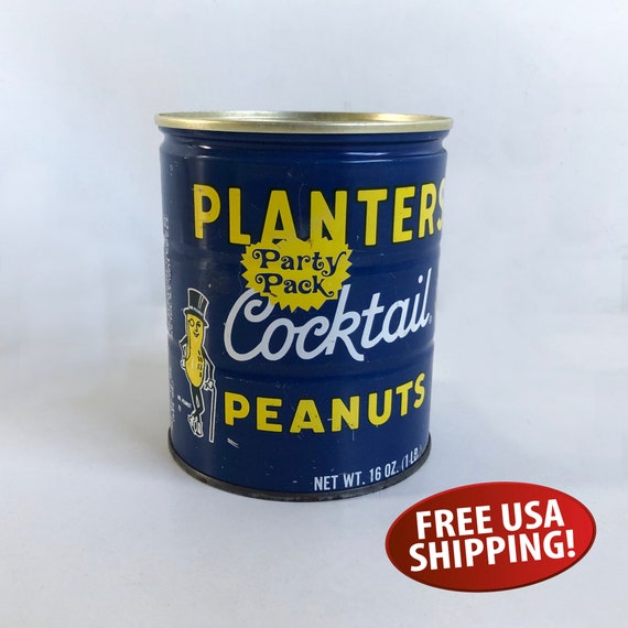 1960年代のヴィンテージプランターズカクテルピーナッツ缶：ミスター