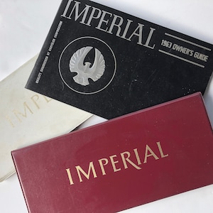 Original 1960s-1970s Chrysler Imperial Owners Manual, Operator&#39;s Manual, Owners Guide - 1963, 1969 or 1973