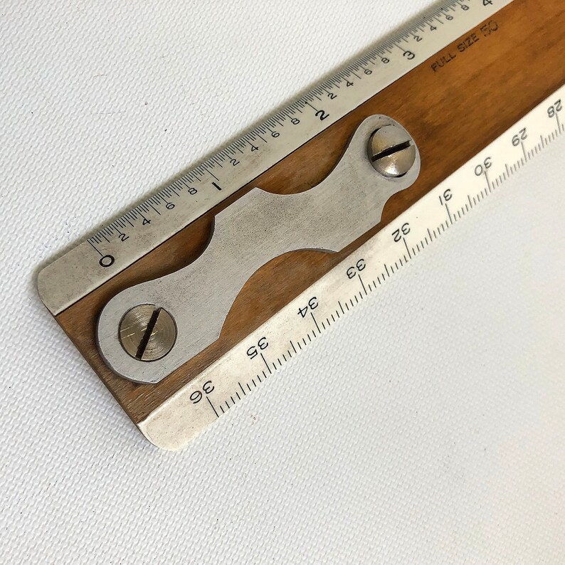 Haus Wohnen Wasserwaagen Masse Vintage Glideline 18 Wood Ruler