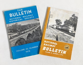 1970s National Railway Historical Society Bulletins, Magazines - Rail Fan, Train Lover Gift, Railroadiana - Two Magazine Bundle