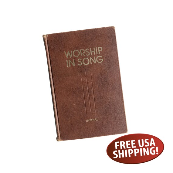 Vintage 1958 HC Service Book & Hymnal, Hymns Songbook Church