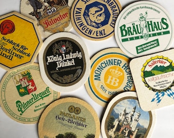 Vintage German Beer Coaster: 1970s-80s Breweriana, Octoberfest, Oktoberfest Decor