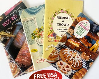 1950s-1960s Promotional Recipe Book, Cookbook, Mid-Century Recipes, Fleischmanns, General Foods, Good Housekeeping