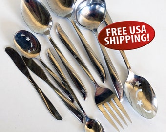 Oneida Twin Star Stainless Steel Silverware: Mid-Century Replacement Flatware, Pattern #561