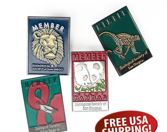 San Digeo Zoo 80th Anniversary Pin, Scarlet Macaw, From 1986