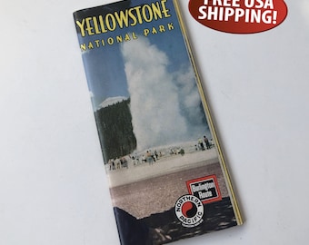 1941 Northern Pacific - Burlington Route Yellowstone National Park Brochure, Railroadiana, Railroad Collector, Train Advertising