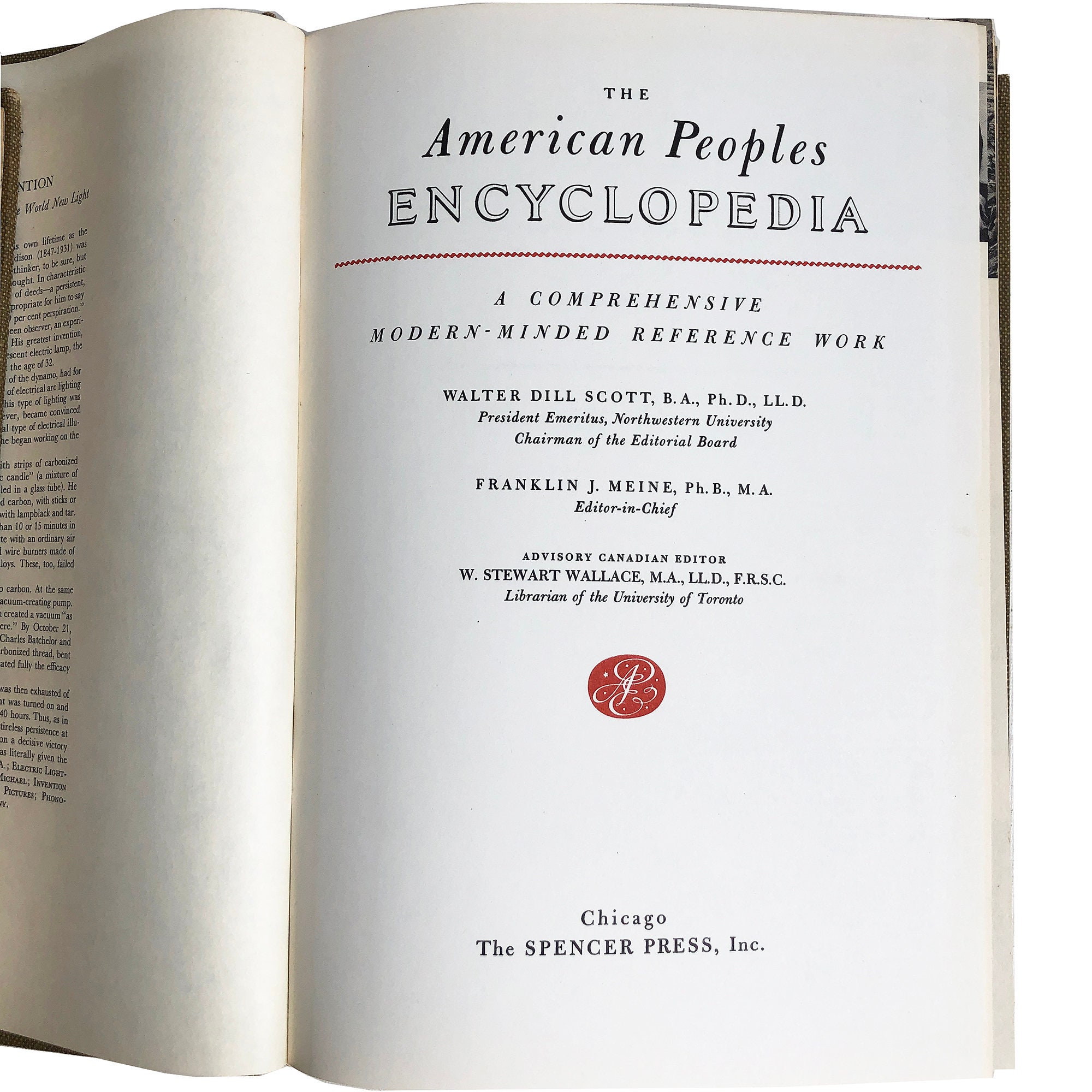 洋書 ① THE AMERICAN PEOPLES ENCYCLOPEDIA The American Peoples Encyclopedia [Complete Set]: Lawrence