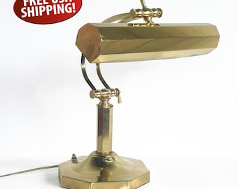 Vintage Piano Light: Bankers, Library Light, Classic Desk Lamp, Traditional Decor