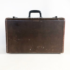 Rare 1930s Samsonite Leather Hard-sided Suitcase Shwayder Bros. 21 ...