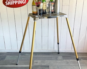 Vintage Welt Safe-Lock Da-Lite Project-O-Stand: Portable Projector Stand,  Adjustable Height Table, Mini Bar Table