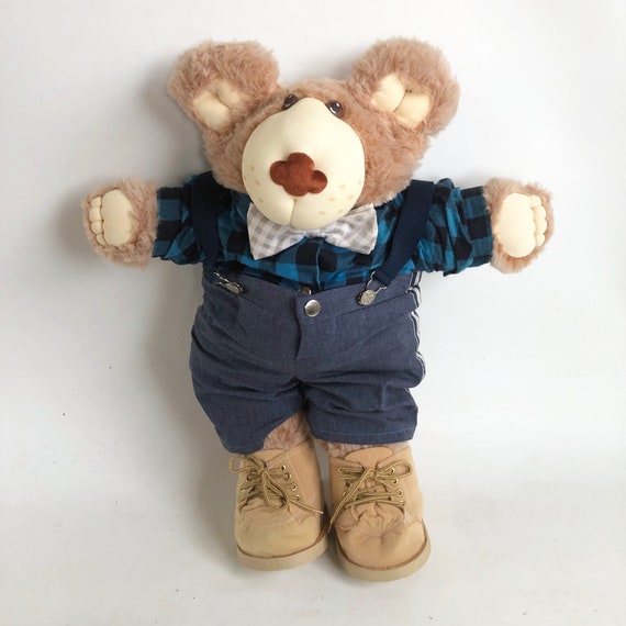 Vintage Xavier Roberts Furskin Bear: Farrell the Postmaster Plush
