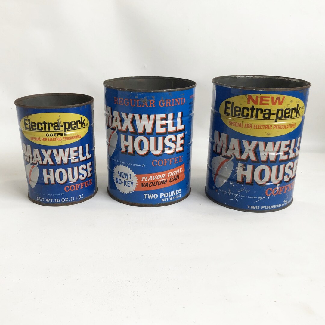 1960s Maxwell House Coffee Can, Farmhouse Kitchen Decor - Etsy
