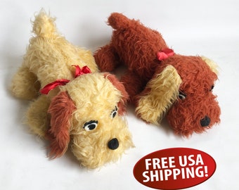 Vintage Ka-Klar Plush Dog Toy, 1950s Stuffed Animal