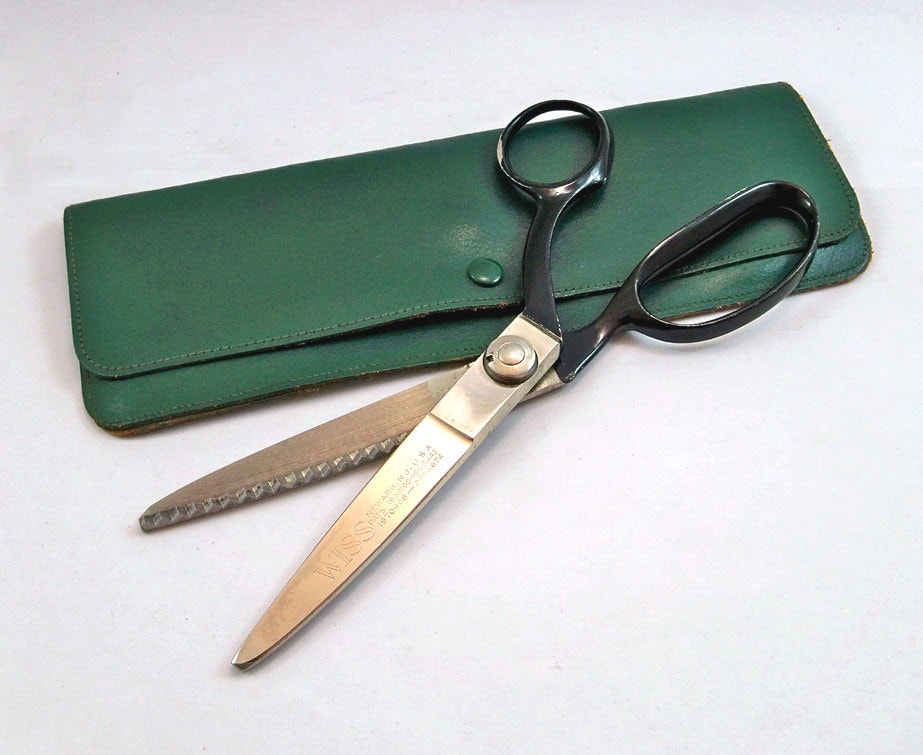 Vintage Wiss Pinking Shears Scissors with Leather Case | Etsy